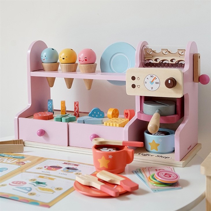 Wooden Ice Cream Coffee Toy